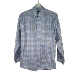 Jos A Bank Travelers Collection Mens Plaid Long Sleeve Button Up Shirt Size L